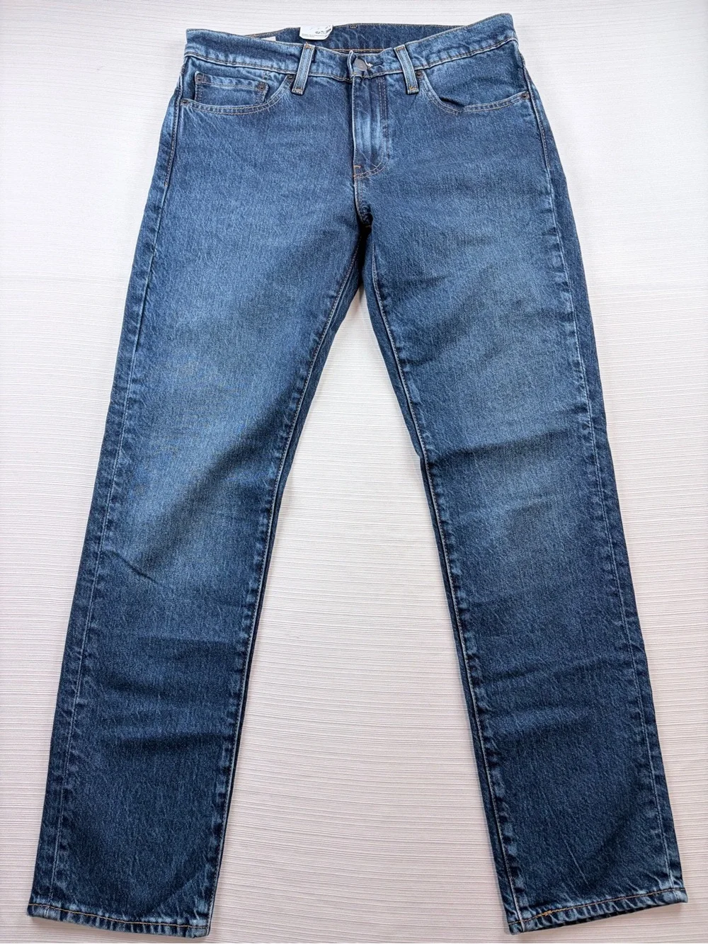 Men's Classic Straight-Leg Blue Jeans Remake of 1970 with the Big E,Size. 31
